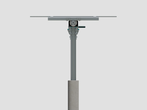Solar Tracker Table 1x20x2-55-0-55 Degree Modello 3D