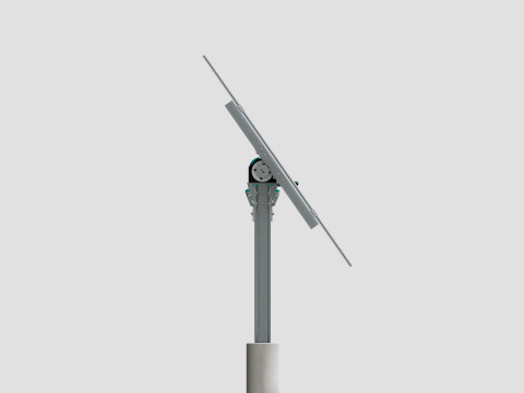 Solar Tracker Table 1x20x2-55-0-55 Degree Modello 3D