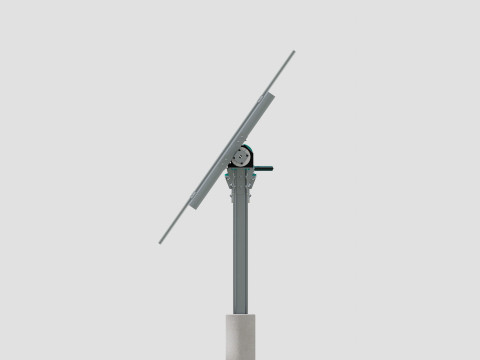 Solar Tracker Table 1x20x2-55-0-55 Degree Modello 3D