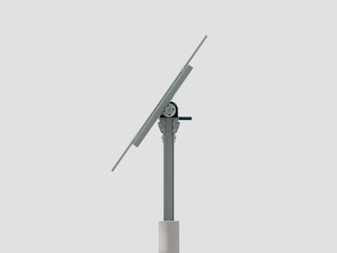 Solar Tracker Table 1x20x2-55-0-55 Degree 3D Model