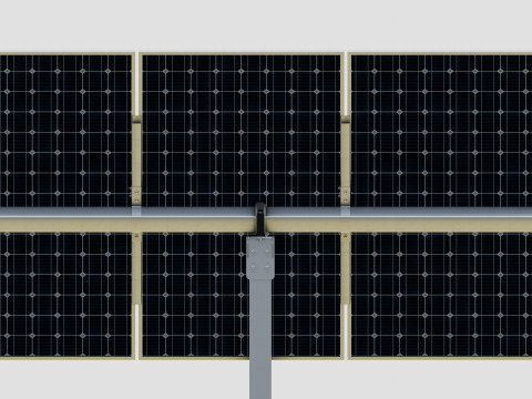 Solar Tracker Table 1x20x2-55-0-55 Degree Modello 3D