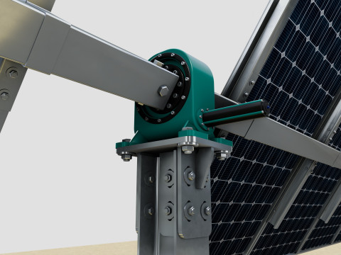 Solar Tracker Table 1x20x2-55-0-55 Degree Modello 3D