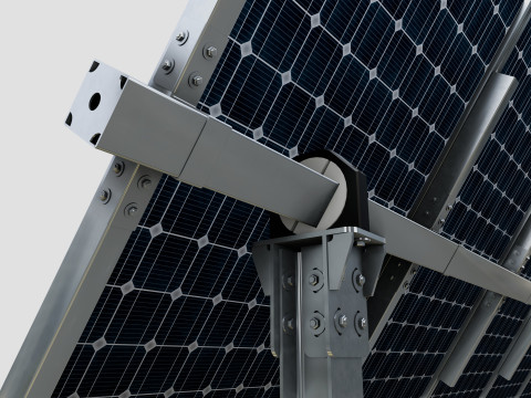 Solar Tracker Table 1x20x2-55-0-55 Degree Modello 3D