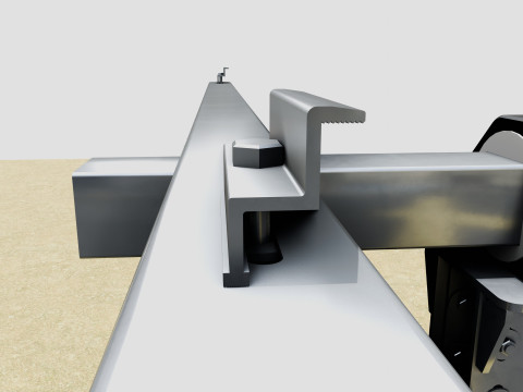 Solar Tracker Table 1x20x2-55-0-55 Degree Modello 3D