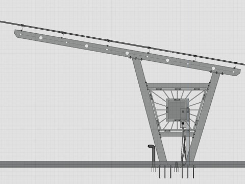 Solar Carport-1 Car Carport-3x3 Panels-Type-1 Modello 3D
