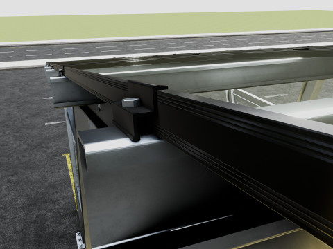 Solar Carport-1 Car Carport-3x3 Panels-Type-1 Modello 3D