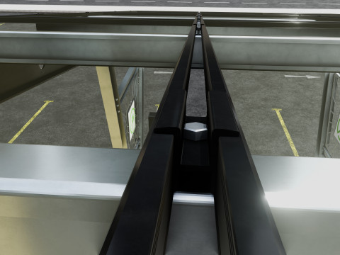 Solar Carport-1 Car Carport-3x3 Panels-Type-1 Modello 3D