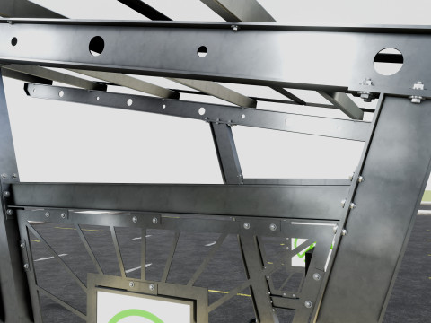 Solar Carport-1 Car Carport-3x3 Panels-Type-1 Modello 3D