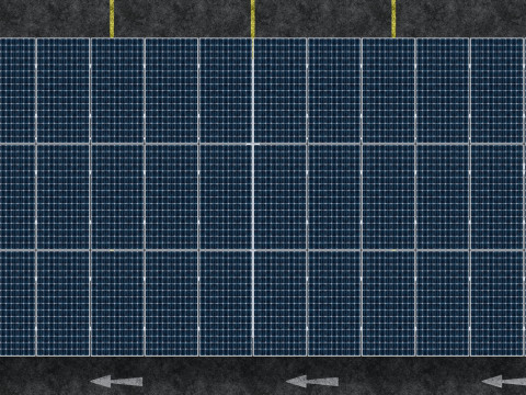 Solar Carport-4 Car Carport-3x12 Panels-Type-1 Modello 3D