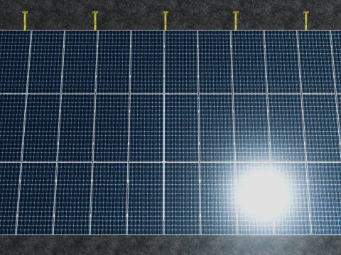 Solar Carport-4 Car Carport-3x12 Panels-Type-1 3D Model