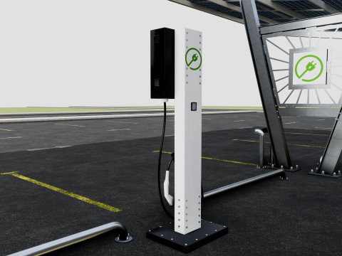 Solar Carport-4 Car Carport-3x12 Panels-Type-1 Modello 3D