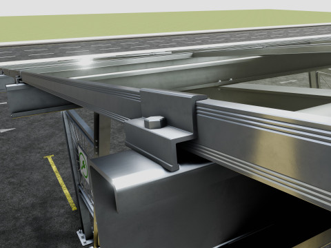 Solar Carport-4 Car Carport-3x12 Panels-Type-1 Modello 3D