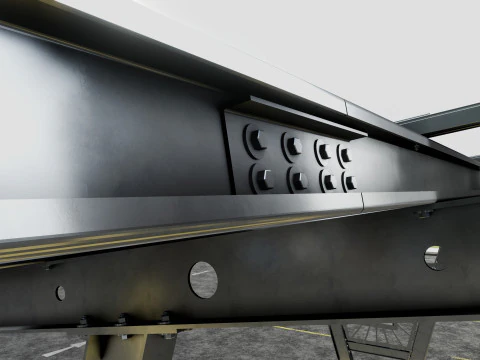 Solar Carport-4 Car Carport-3x12 Panels-Type-1 3D Model
