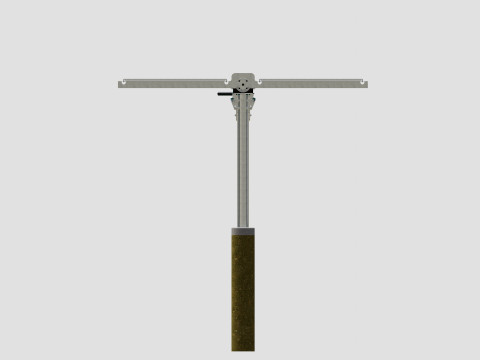 Solar Tracker Table 2x5x2-55-0-55 Degree Modèle 3D
