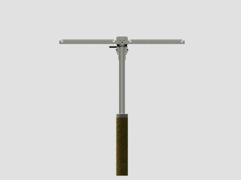 Solar Tracker Table 2x5x2-55-0-55 Degree 3D Model