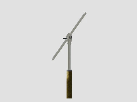 Solar Tracker Table 2x5x2-55-0-55 Degree 3D Model