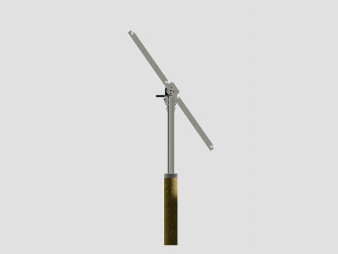 Solar Tracker Table 2x5x2-55-0-55 Degree Modèle 3D