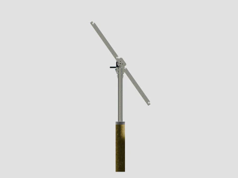 Solar Tracker Table 2x5x2-55-0-55 Degree 3D Model