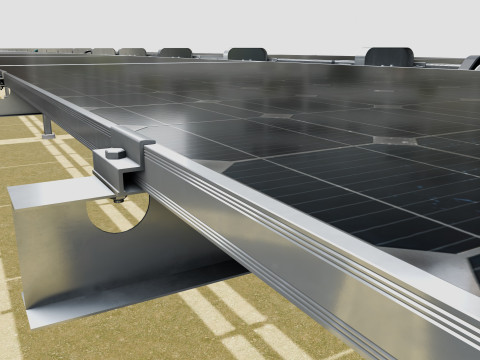 Solar Tracker Table 2x5x2-55-0-55 Degree Modèle 3D