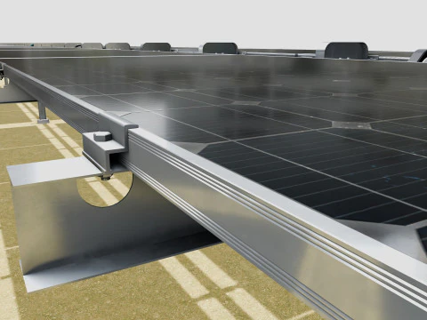 Solar Tracker Table 2x5x2-55-0-55 Degree 3D Model