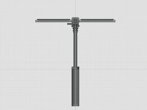 Solar Tracker Table 2x5x2-55-0-55 Degree 3D Model
