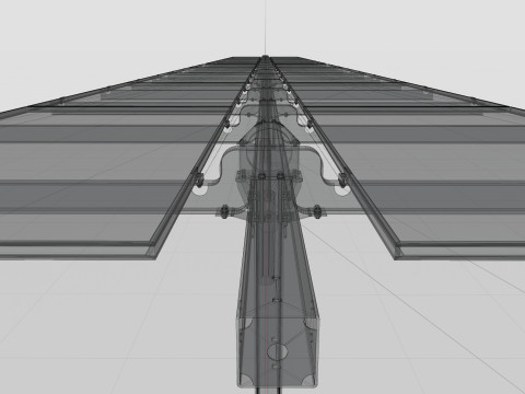 Solar Tracker Table 2x5x2-55-0-55 Degree Modèle 3D