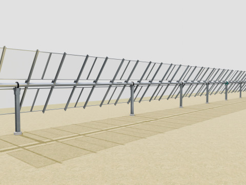 Solar Tracker Table 2x10x2-55-0-55 Degree Modèle 3D