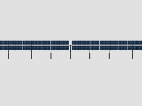 Solar Tracker Table 2x10x2-55-0-55 Degree Modèle 3D