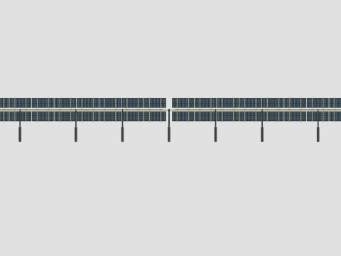 Solar Tracker Table 2x10x2-55-0-55 Degree Modèle 3D