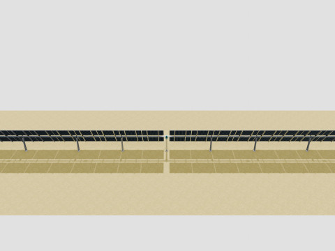 Solar Tracker Table 2x10x2-55-0-55 Degree Modèle 3D
