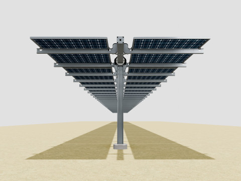 Solar Tracker Table 2x10x2-55-0-55 Degree Modèle 3D