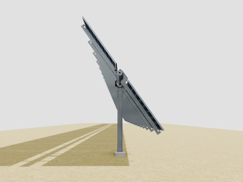 Solar Tracker Table 2x10x2-55-0-55 Degree Modèle 3D