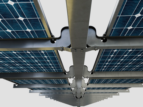Solar Tracker Table 2x10x2-55-0-55 Degree Modèle 3D