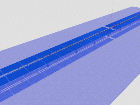Solar Tracker Table 2x10x2-55-0-55 Degree Modèle 3D
