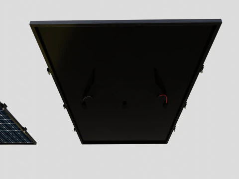 Black Framed Solar Panel 590W 2285x1134x30mm 3D Model