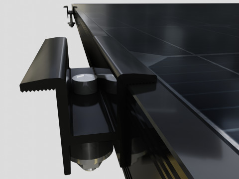 Black Framed Solar Panel 590W 2285x1134x30mm 3D 모델