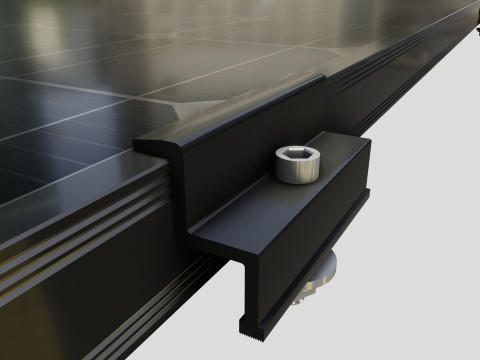 Black Framed Solar Panel 590W 2285x1134x30mm 3D 모델
