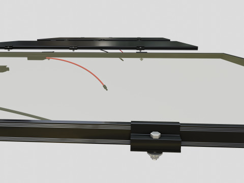 Black Framed Solar Panel 590W 2285x1134x30mm 3D 모델