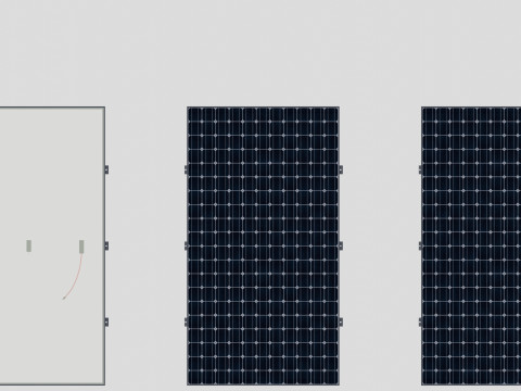 Black Framed Solar Panel 590W 2285x1134x30mm 3D 모델