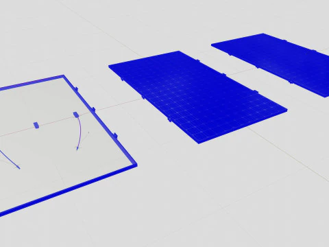 Black Framed Solar Panel 590W 2285x1134x30mm 3D Model
