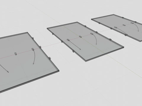 Black Framed Solar Panel 590W 2285x1134x30mm 3D Model