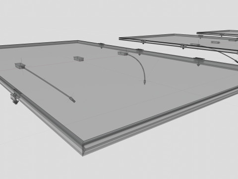 Black Framed Solar Panel 590W 2285x1134x30mm 3D 모델