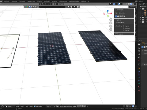 Black Framed Solar Panel 590W 2285x1134x30mm 3D 모델