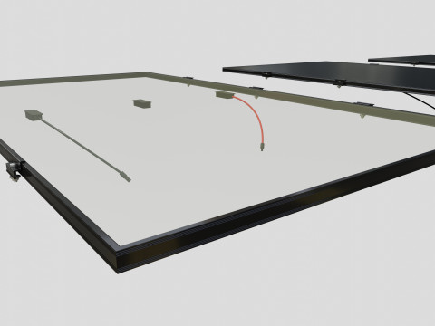 Black Framed Solar Panel 550W 2278x1134x35mm 3Dモデル