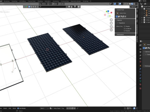 Black Framed Solar Panel 550W 2278x1134x35mm 3D Model