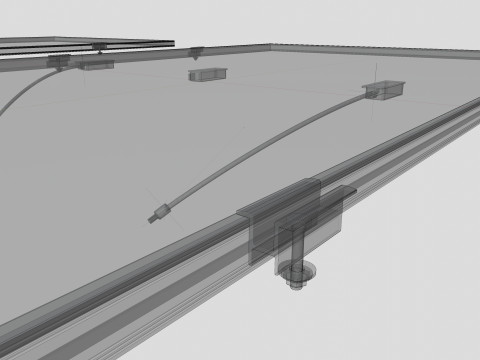 Black Framed Solar Panel 320W 1950x990x35mm 3D Model
