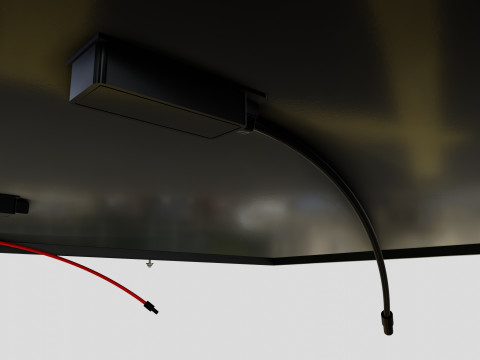 Black Framed Solar Panel 100W 1010x670x25mm 3D 模型