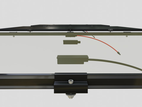 Black Framed Solar Panel 100W 1010x670x25mm 3D 模型