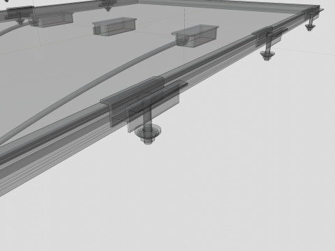 Black Framed Solar Panel 100W 1010x670x25mm 3D 模型
