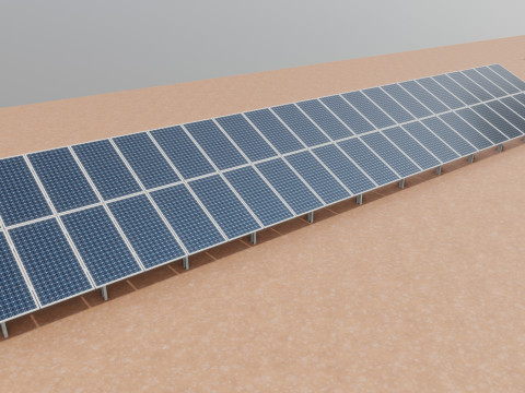 Low Poly Fixed System Solar Energy Pack 3D Модель